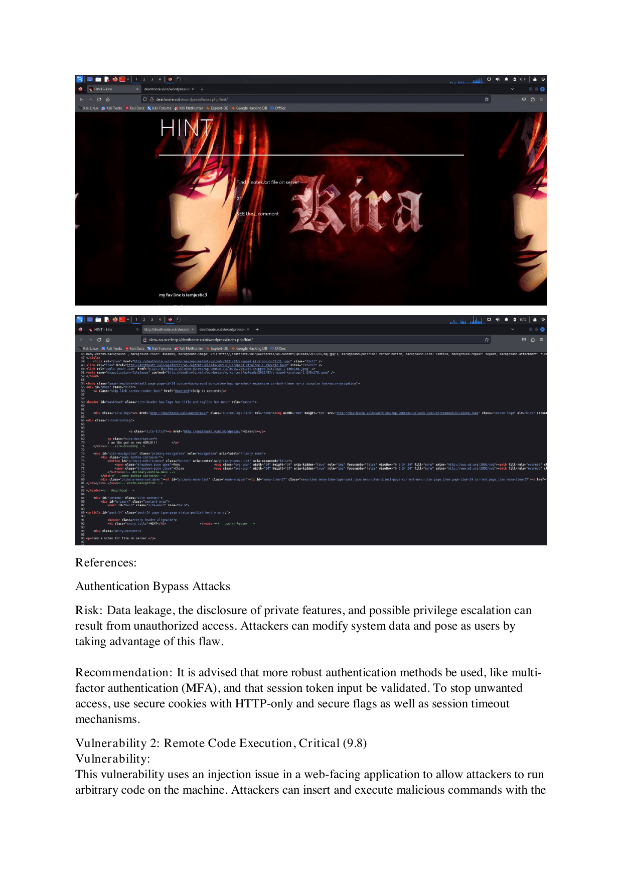 Penetration Test: Deathnote VM